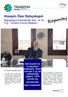 HÜSEYİN ÖZER BAHÇEKAPILI İLE RÖPORTAJ