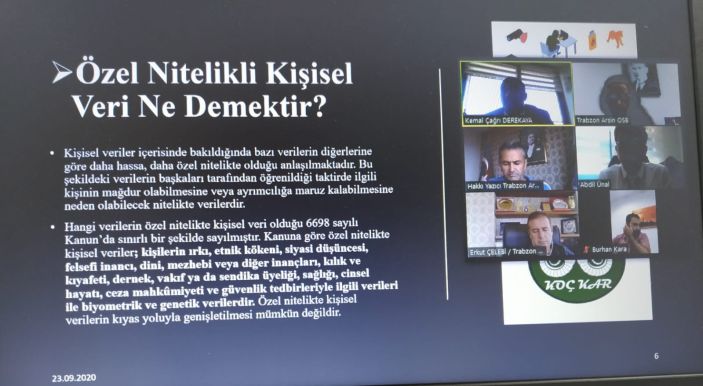 TRABZON ARSIN OSB’DE KVKK VE VERBİS HAKKINDA BILGILENDIRME TOPLANTISI