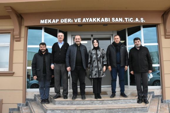 AK PARTİ TRABZON MİLLETVEKİLİ BAHAR AYVAZOĞLU MEKAP DERİ VE AYAKKABI SAN. TİC. A.Ş. ‘Yİ ZİYARET ETTİ